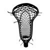 Epoch 3D Elite Women's Lacrosse Head Strung Mesh, Black/Black view 1