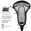 Epoch 3D Elite Women's Lacrosse Head Strung Mesh, Black/Black view 2