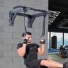 Swwin Wall Mounted Pull up Bar Multi-Grip Chin-up Station Home Gym Exercise Workout Equipment Strength Training Fitness Equipment Supports 600lbs (Size : Pull up bar with Rings) view 2