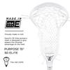 Epoch 3D Elite Women's Lacrosse Head Strung Mesh, White/White view 2