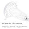 Epoch 3D Elite Women's Lacrosse Head Strung Mesh, White/White view 3