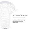 Epoch 3D Elite Women's Lacrosse Head Strung Mesh, White/White view 4