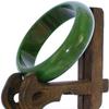 2.2" China Certified Nature Green Chalcedony Jade Women's Bangle Bracelets 6417 view 2
