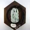 2.2" China Certified Grade A Nature Hisui Jadeite Jade Blessing Manjusri Hand Carved Neckalce Pendants with Slight Crack 0108 view 4