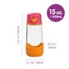 b.box 15oz Sport Spout Kids Water Bottle for School, Sports, Daycare - No-Straw Design for Easy Cleaning - Leakproof - Ergonomic Triangle Grip - Dishwasher Safe, BPA Free, PFAS Free - Strawberry Shake view 4