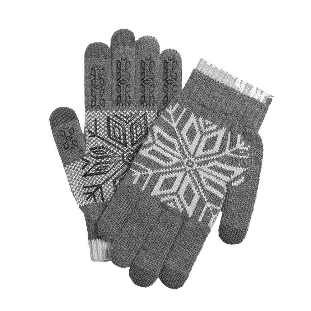 FUFU Gloves Winter Gloves, Touch Screen Non-Slip Silicone, Elastic Cuffs, Warm Soft Wool Lining, Knitted Elastic Material (Color : Gray, Size : XL)