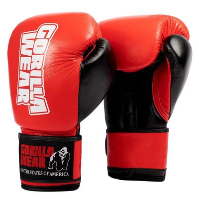 Gorilla Wear Ashton Pro Boxing Gloves - Red/Black Red 12oz