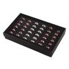 Cuteam Jewelry Storage Box, Transparent 36 Slots Ring Display Holder Earring Jewelry Storage Box Organizer Black One Size view 2