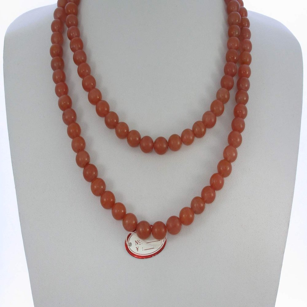 0.4" China Certified Nature South Red Agate Jade Nice Women's Red Pearls Necklace 5008