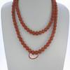 0.4" China Certified Nature South Red Agate Jade Nice Women's Red Pearls Necklace 5008 view 1