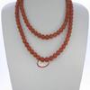 0.4" China Certified Nature South Red Agate Jade Nice Women's Red Pearls Necklace 5008 view 2