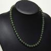 0.3" China Certified Nature Hetian Nephrite Jade Women's Round Beads Necklace 3315 view 2