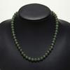 0.3" China Certified Nature Hetian Nephrite Jade Women's Round Beads Necklace 3315 view 4