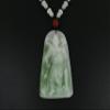 2.5" China Certified Grade A Nature Hisui Jadeite Jade Wealth Guangong Hand Carved Neckalce Pendants 0105 view 2