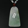 2.5" China Certified Grade A Nature Hisui Jadeite Jade Wealth Guangong Hand Carved Neckalce Pendants 0105 view 3