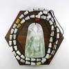 2.5" China Certified Grade A Nature Hisui Jadeite Jade Wealth Guangong Hand Carved Neckalce Pendants 0105 view 4