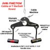 PULL FORCE 'Combo' Slim Grip 1-1/4" Seated Cable Row Alternative Handles - Pull Up Grips - Pullup Handles - Landmine Row Attachment - T Bar Row Alternative - 20% Stronger Grip - Freestyle Motion view 2
