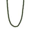 0.4" China Certified Nature Hetian Nephrite Jade Women's Dark Green Round Beads Necklace 2498 view 1