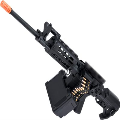 Evike Airsoft - Matrix Golden Eagle AR LMG AEG Airsoft LMG (Length: 18.75" / Black)