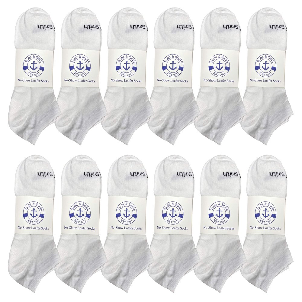 BILLIONHATS 12 Pair Women's Low Cut Ankle Socks, Thin Lightweight Breathable Wholesale Sport Bulk Socks, Size, 9-11 (12 PACK WHITE)