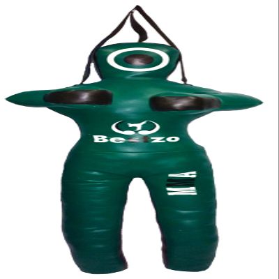 Bestzo MMA Martial Arts Jiu Jujitsu Judo Punching Bag Grappling Dummy Standing Position -Unfilled (Synthetic Leather Green, 70 inches (6 ft))