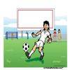 Personalized Name That Toon Soccer Player, Youth - Female Small Spinning Key Chain view 2
