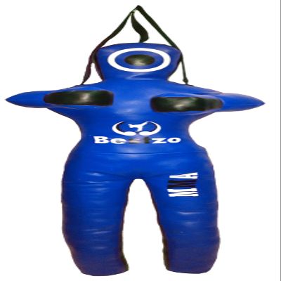 Bestzo MMA Martial Arts Jiu Jujitsu Judo Punching Bag Grappling Dummy Standing Position -Unfilled (Synthetic Leather Blue, 70 inches (6 ft))