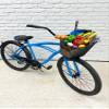 AlveyTech Universal Front Wire Basket with Quick-Release Mounting Hardware for Bicycles and Scooters - Large Bicycle Baskets with Quick Release Attachment for Bike and Scooter, Fits 1" Diameter Bar view 2