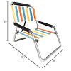 2 Pack of Neso Lightweight Water Resistant Beach Chairs with Shoulder Strap and Slip Pocket - Folds Thin (Vintage Stripes) view 3