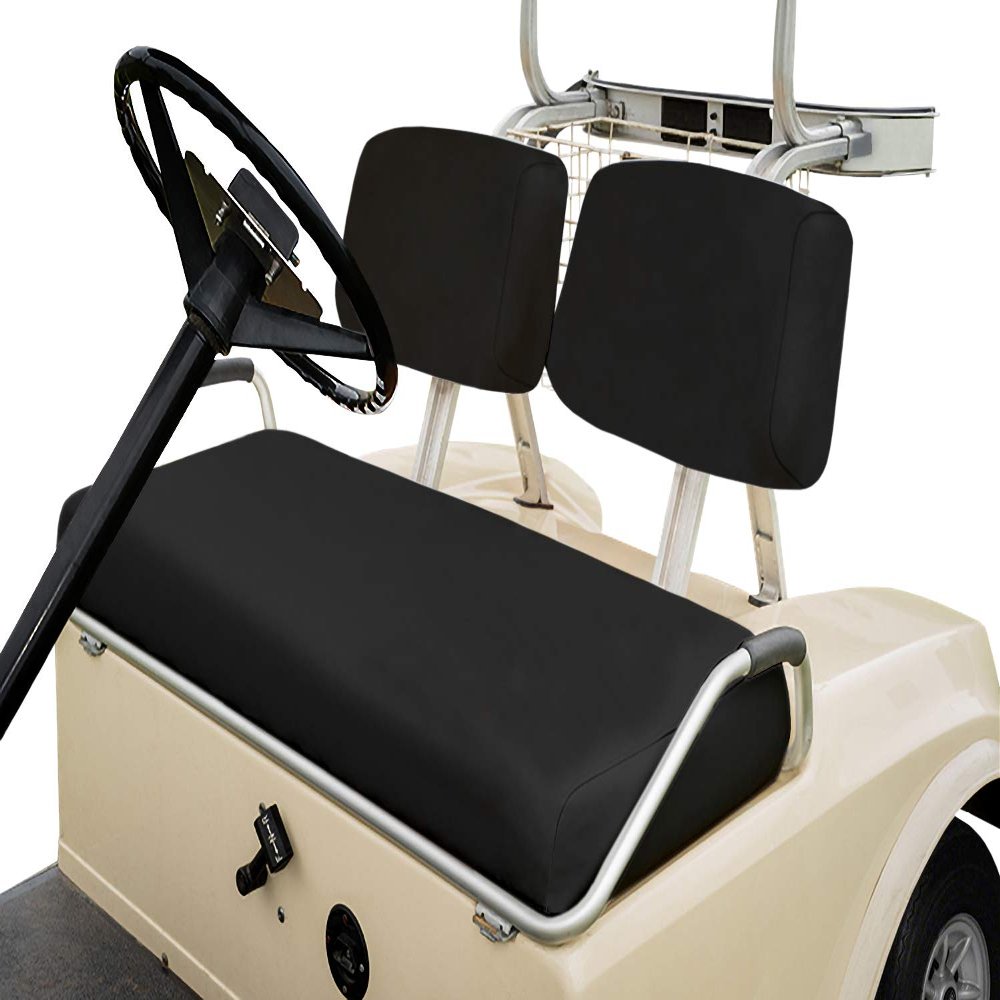 Bar Stool Covers 4 less Club Car Pre-2000 DS Golf Cart Front Seat Cover (Black)