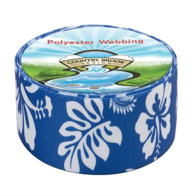 Country Brook Design - Royal Blue Hawaiian Polyester Webbing (2 Inch, 10 Yards)
