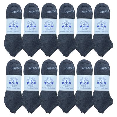 12 Pair Of BILLIONHATS Boys and Girls Low Cut Ankle Socks, Thin Lightweight Breathable Wholesale Sport Bulk Socks, Size, 6-8
