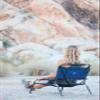 2 Pack of Neso XL Beach Chairs, Extra Large, Water Resistant with Shoulder Strap and Slip Pocket - Folds Thin (Navy) view 2