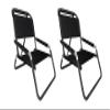 2 Pack of Neso XL Beach Chairs, Extra Large, Water Resistant with Shoulder Strap and Slip Pocket - Folds Thin (Black) view 1