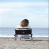 2 Pack of Neso XL Beach Chairs, Extra Large, Water Resistant with Shoulder Strap and Slip Pocket - Folds Thin (Black) view 2