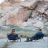 2 Pack of Neso XL Beach Chairs, Extra Large, Water Resistant with Shoulder Strap and Slip Pocket - Folds Thin (Black) view 3