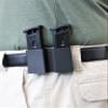 Double Magazine Pouch (OWB) for CZ 75B, CZ 85B & SP-01, 9mm and .40 Cal Magazines, 2 in a Row. Adjustable Belt Loops fit: 1.5 inch, 1.75 inch, and 2 inch Belts view 3