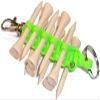 RedVex Paracord Golf Tee Holder - Metal Clip - Choose Color and Tee Count (Lime Green, 10-Tee Holder) view 1