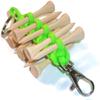 RedVex Paracord Golf Tee Holder - Metal Clip - Choose Color and Tee Count (Lime Green, 10-Tee Holder) view 2