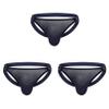 Andongnywell 3 Pack Mens Micro Mesh Briefs Comfortable Bulge Pouch Underwear Lingerie Underpants Knickers (Navy Blue,XX-Large)