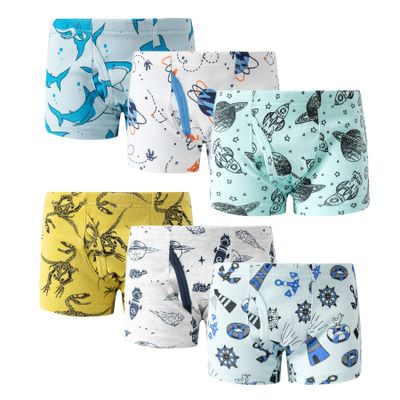 Family Feeling 6 Packs Big Boys' Cotton Boxer Brief Underwear Size 10