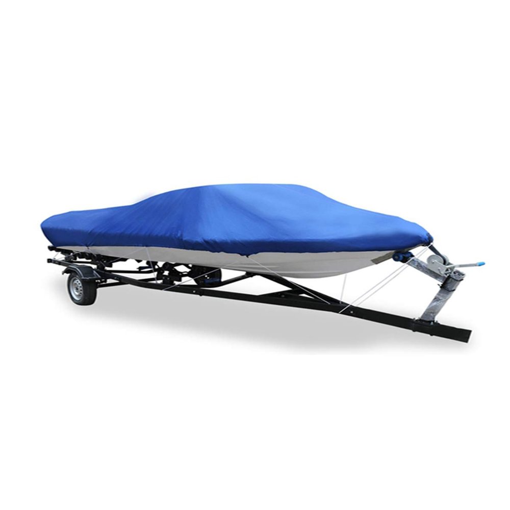 Trailerable Boat Cover,Accessories 420D Waterproof Trailerable Runabout Boat Cover Fit V-Hull Tri-Hull Fishing Ski Pro-Style Bass Boats, Full Size,Blue,20/22FT700 * 254CM