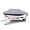 Boat Covers Yacht Outdoor Protection Waterproof 420D Oxford Fabric Anti-Smashing Durable and Tear Proof Fits V-Hull TRI-Hull Runabouts and Bass Boat,Gray,20/22FT700254CM view 1
