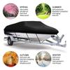 Boat Covers Yacht Outdoor Protection Waterproof 420D Oxford Fabric Anti-Smashing Durable and Tear Proof Fits V-Hull TRI-Hull Runabouts and Bass Boat,Gray,20/22FT700254CM view 3