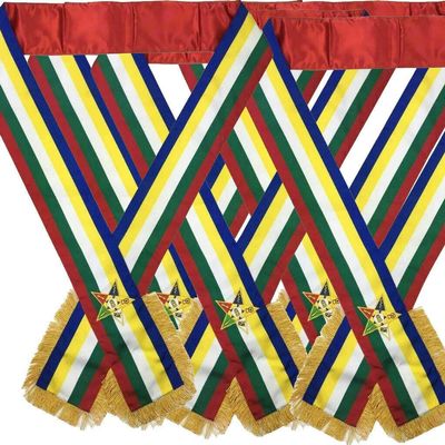 Ayaan Products Masonic Order Eastern Star Sash, OES SASHES, MASONIC SASHES, 5 Pieces Set