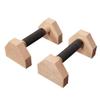 Strength Training Anti-Slip Push-up Stand Fitness Equipment Home Chest Muscle Training Boar/Sports Supplies Wood Push-up Handle Exercise Machines (Color : Natural, Size : 25cm) view 1