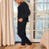 AUTOMET Lounge Sets for Women Comfy 2 Piece Pajamas Sets Fall Loungewear Pjs Outfits Sweatsuits with Sweatpants 2025 Black M view 3