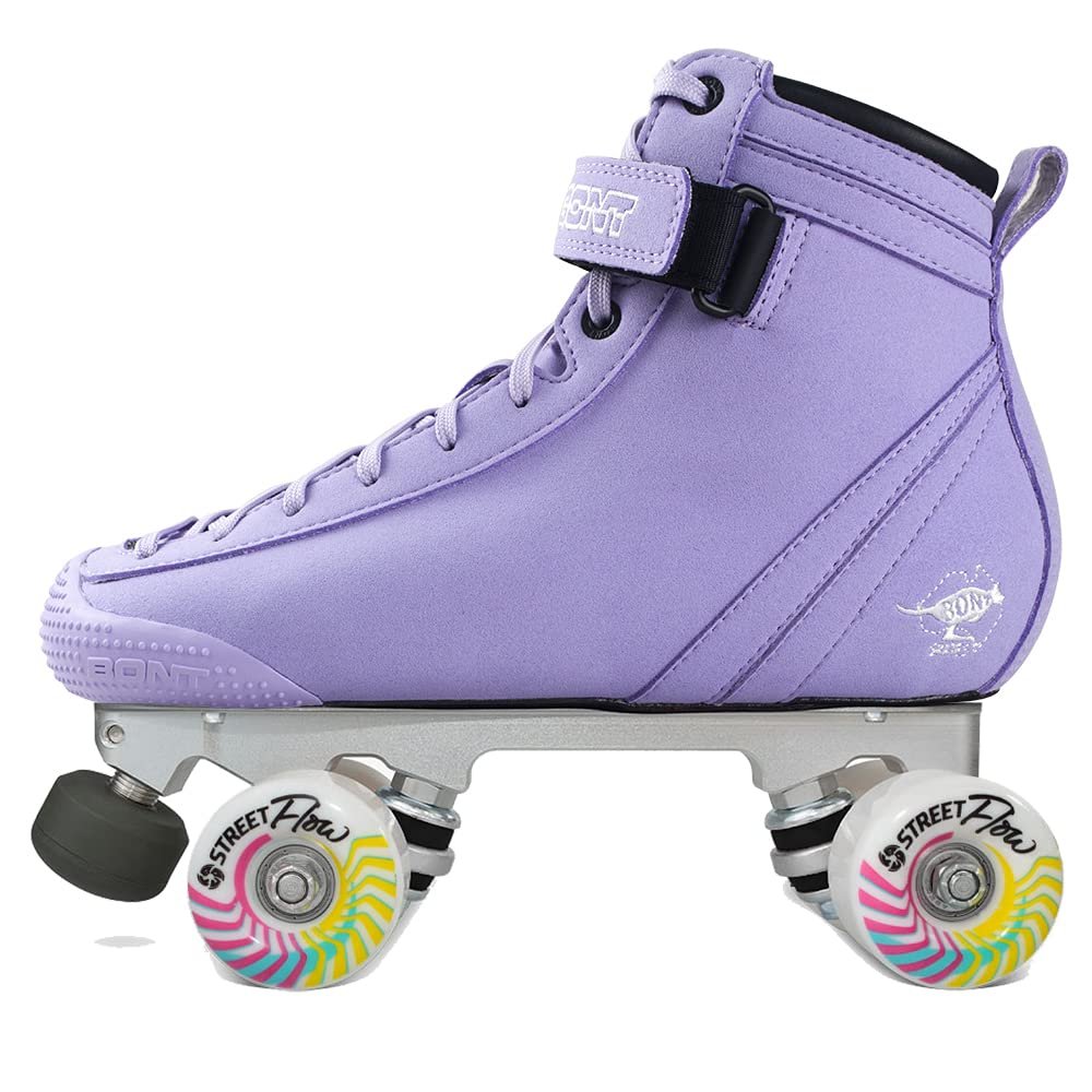 Bont Parkstar Vegan Lavender Suede Professional Roller Skates for Park Ramps Bowls Street for Men - Women - Boys - Girls rollerskates for Outdoor and Indoor Skating (Bont 7)