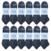 BILLIONHATS 12 Pairs of Boys & Girls Cotton Shoe Liner Training No Show Thin Low Cut Sport Ankle Socks, 6-8 (12 Pack Dark Heather Gray) view 1