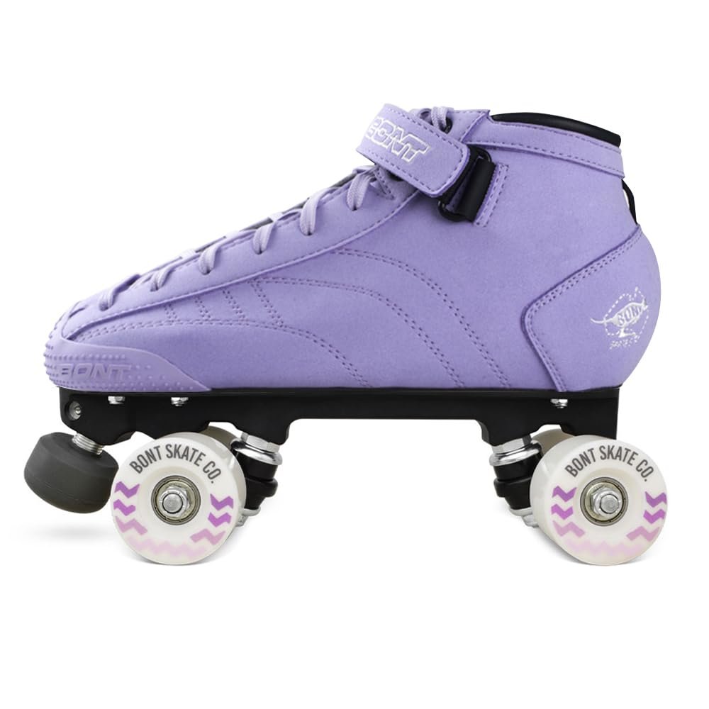 Bont Skates - Prostar Vegan Lavender Suede Professional Roller Skates with Glide Outdoor Roller Skate Wheels - Indoor and Outdoor - Roller Skate - Rollerskates (Bont 6)